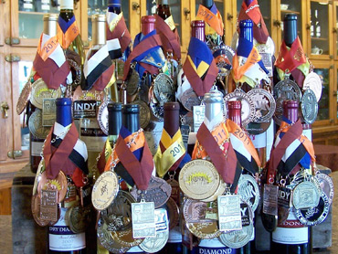 Wines adorned with medals